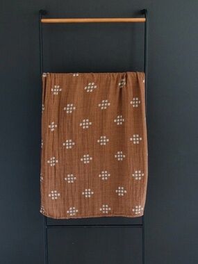 Mebie Baby Brown Muslin Swaddle Blanket